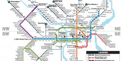 फिलाडेल्फिया मेट्रो का नक्शा