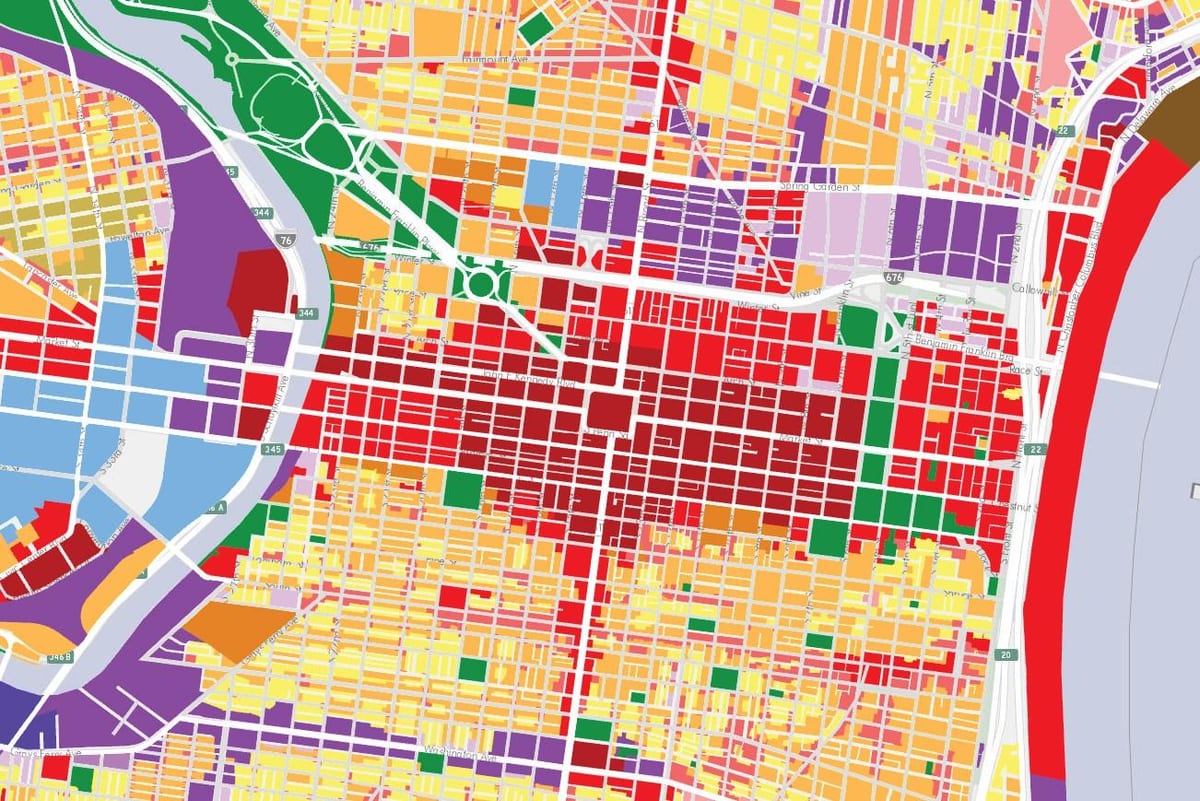 zoning नक्शा फिलाडेल्फिया