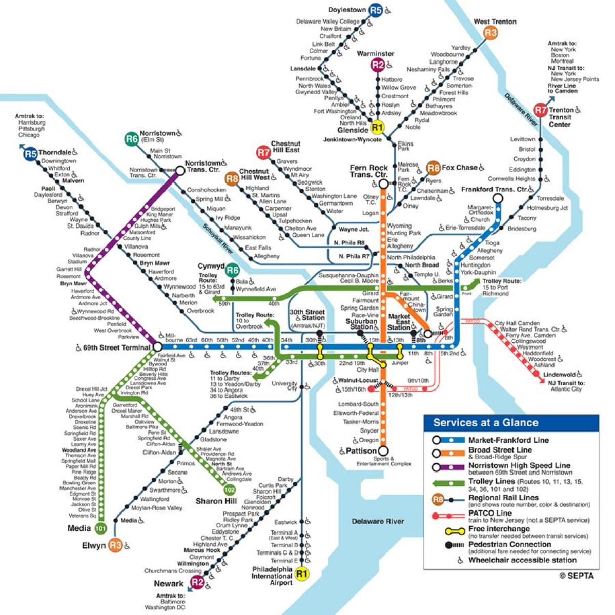 फिली मेट्रो का नक्शा