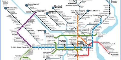 Septa नक्शा फिलाडेल्फिया