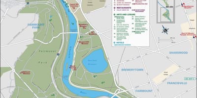 नक्शे के fairmount पार्क फिलाडेल्फिया